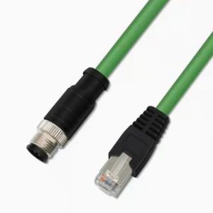 Inductrial M12 X 8 Pin Male to RJ45 Ethernet Cable Cat5